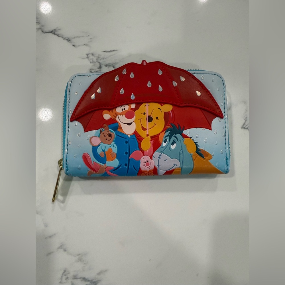 Loungefly Disney Winnie the Pooh and Friends Rainy Day Zip Around Wallet